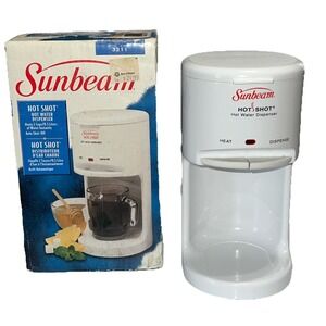 Vintage 1997 Sunbeam Hot Shot White Hot Water Dispenser #3211 Tested/Works
